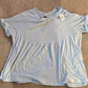 Light Blue Short Sleeve Top